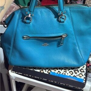 Coach Teal Leather Satchel